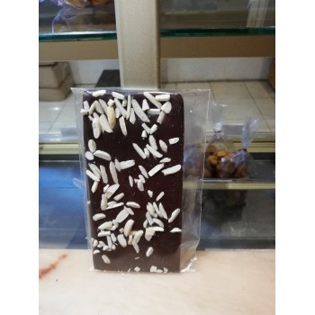 Tablette chocolat noir 70% avec amandes  100gr